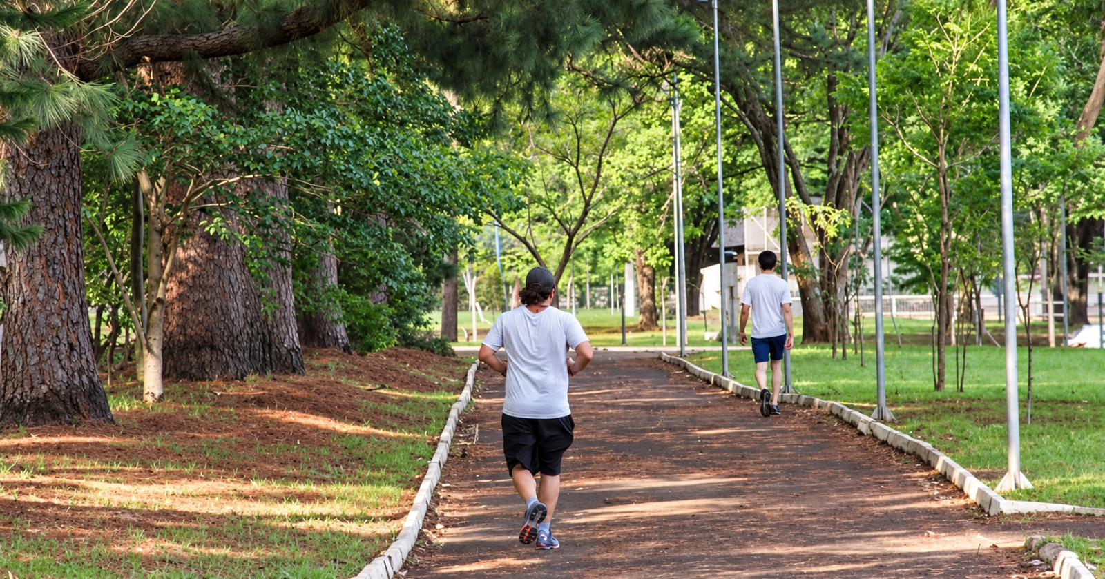 Parque Municipal do Botânico com pessoas correndo em dias normais