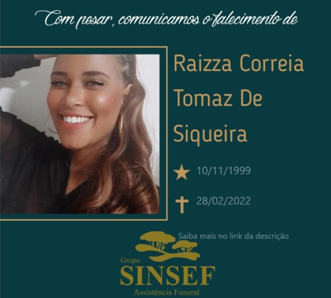 Grupo Sinsef se despede da jovem Raizza Correia Tomaz de Siqueira