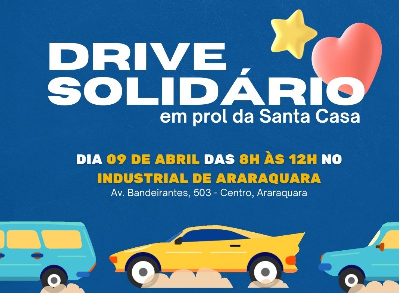 Drive solidário em prol da Santa Casa acontece neste sábado (09)