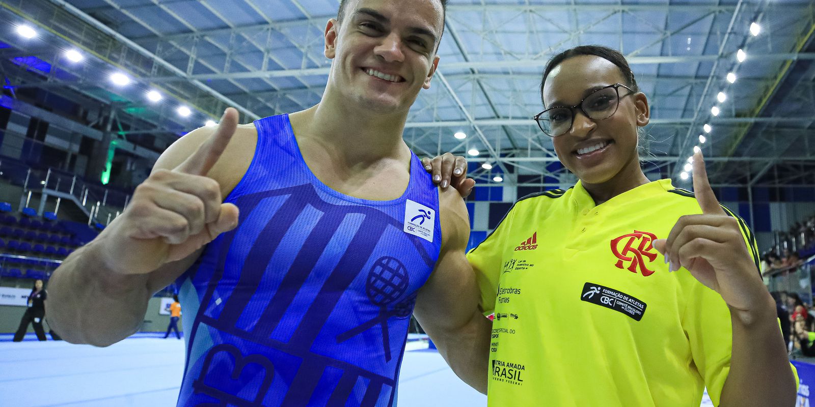 Rebeca Andrade e Caio Souza brilham no Brasileiro de Ginástica