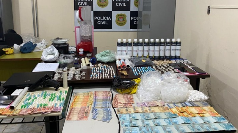 Grupo criminoso é detido pela Polícia Civil em Américo Brasiliense; drogas e dinheiro foram apreendidos
