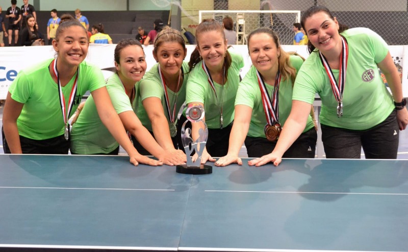 Tênis de mesa feminino é vice-campeão nos Jogos Regionais
