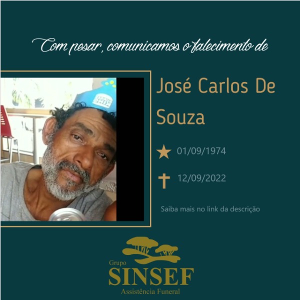 Com pesar, o Grupo Sinsef se despede do Sr. José Carlos de Souza