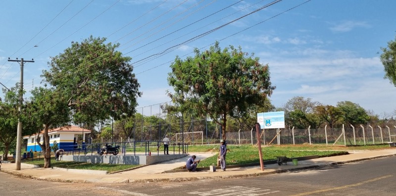 Remodelação em praça esportiva do Hortências está na fase de acabamento