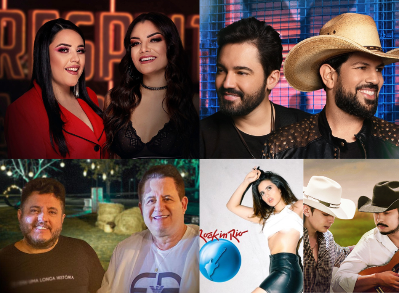 Região tem shows de Fernando & Sorocaba, Day & Lara, Bruno & Marrone e outros
