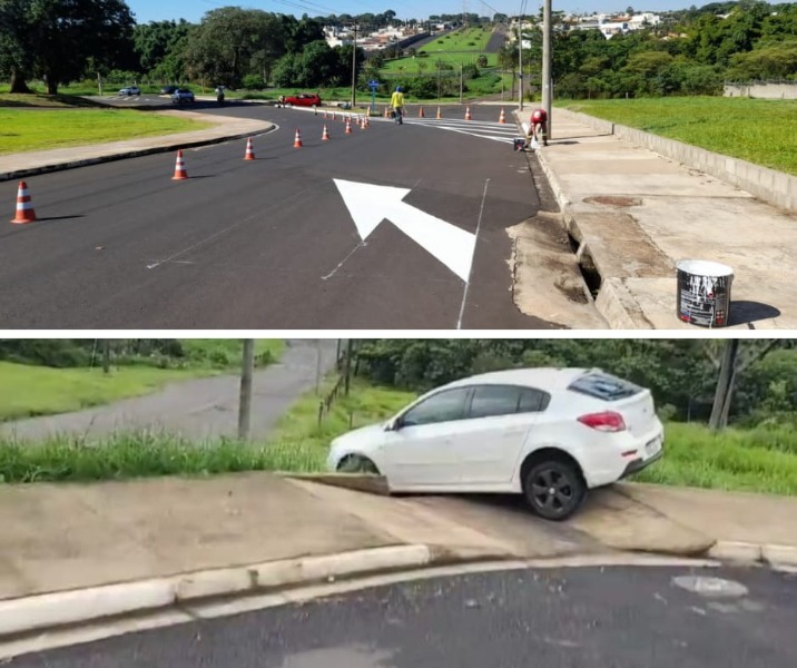 Após acidente, Prefeitura reforça sinalização na região do Serra Azul