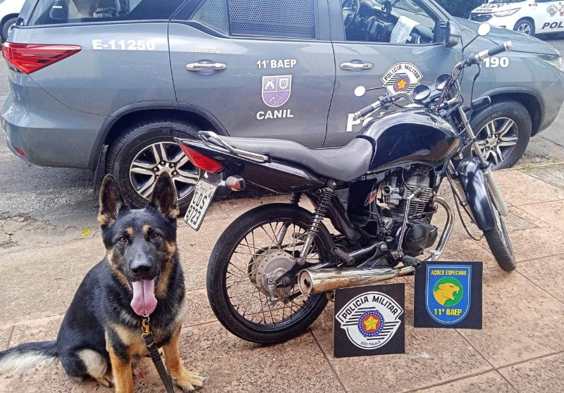 Homem é preso pelo BAEP/CANIL com moto furtada no Jardim Iguatemi em Araraquara
