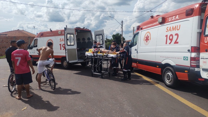 Criança é socorrida após acidente entre bicicleta e carro em Araraquara