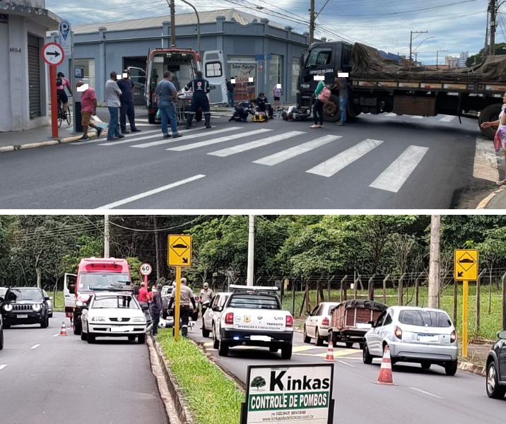 Agora: motociclistas ficam gravemente feridos em Araraquara