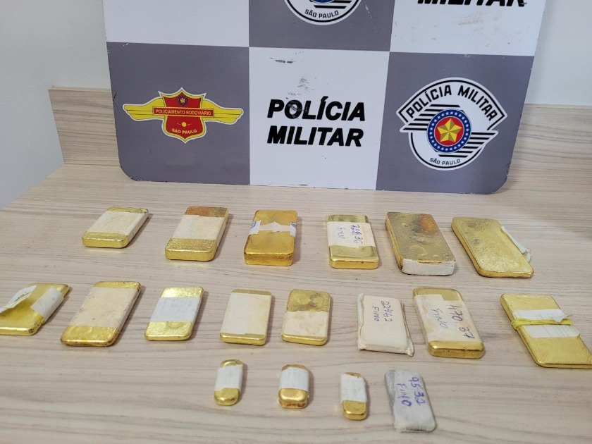 Tático Rodoviário apreende R$ 2,5 milhões em ouro em Araraquara