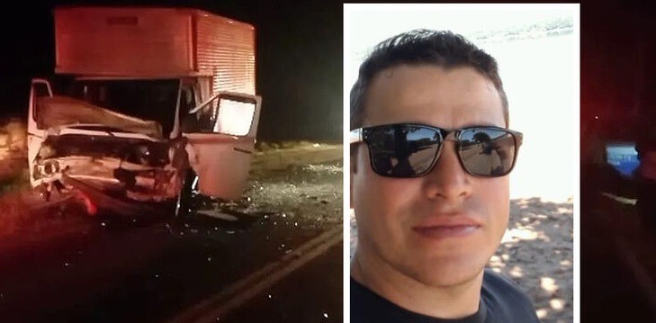 Homem morre após colisão frontal entre carro e caminhão em rodovia da região