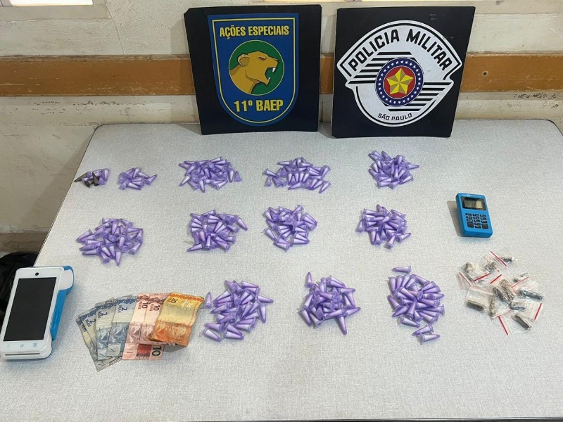 Homem é preso com quase 300 pinos de cocaína no Jardim Iguatemi