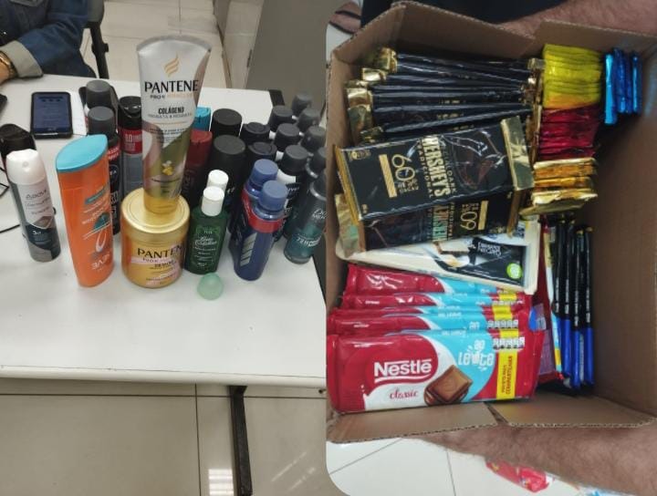 Trio é preso pela PM após furtarem vários produtos de fármacia na Vila Xavier