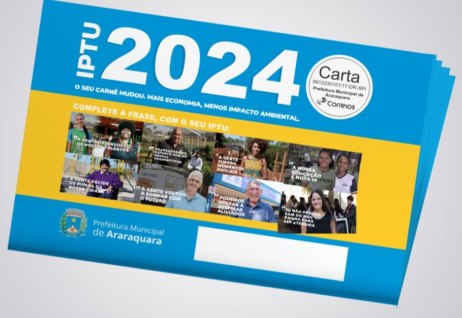Carnê do IPTU muda e chegará como carta em casas de Araraquara