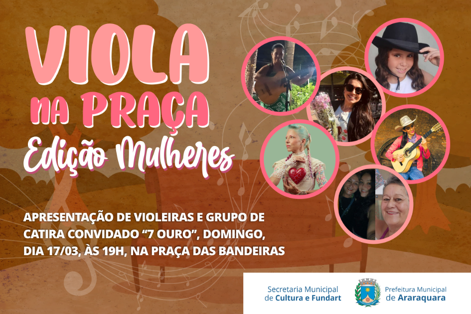 Show com mulheres no "Viola na Praça" será neste domingo (17)