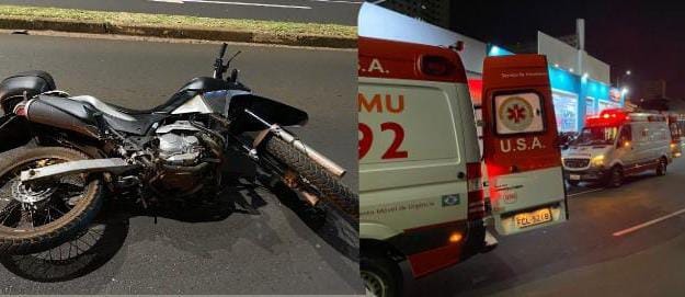 Idoso é atropelado por moto e fica ferido na Via Expressa