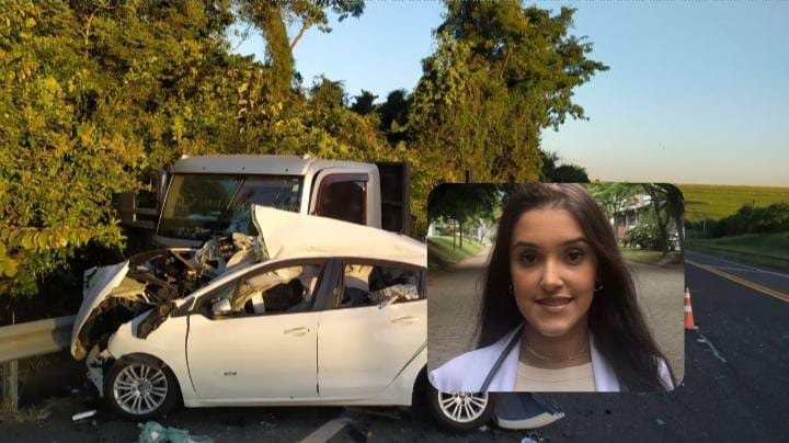 Médica morre em grave acidente entre carro e caminhão na SP-318 em São Carlos