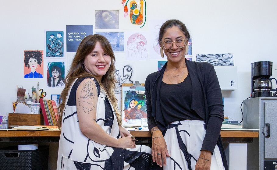 Artista araraquarense Leila Penteado se une a estilista e lança coleção de estampas exclusivas