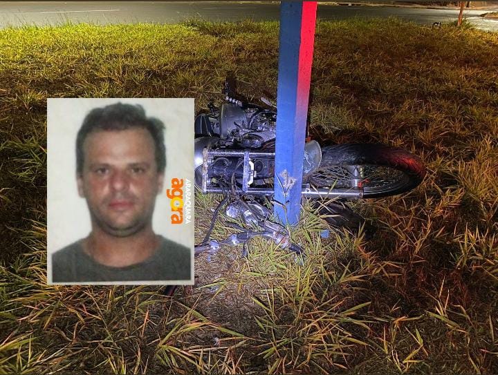 Motociclista morre após colisão entre moto e poste na Rua José Barbieri Neto