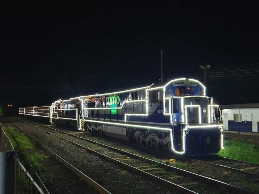 Trem Iluminado da Rumo inicia jornada de Natal com passagem por Araraquara; veja as datas