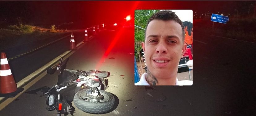 Motociclista morre após colidir com retroescavadeira e carro na vicinal Clito Bastia em Matão