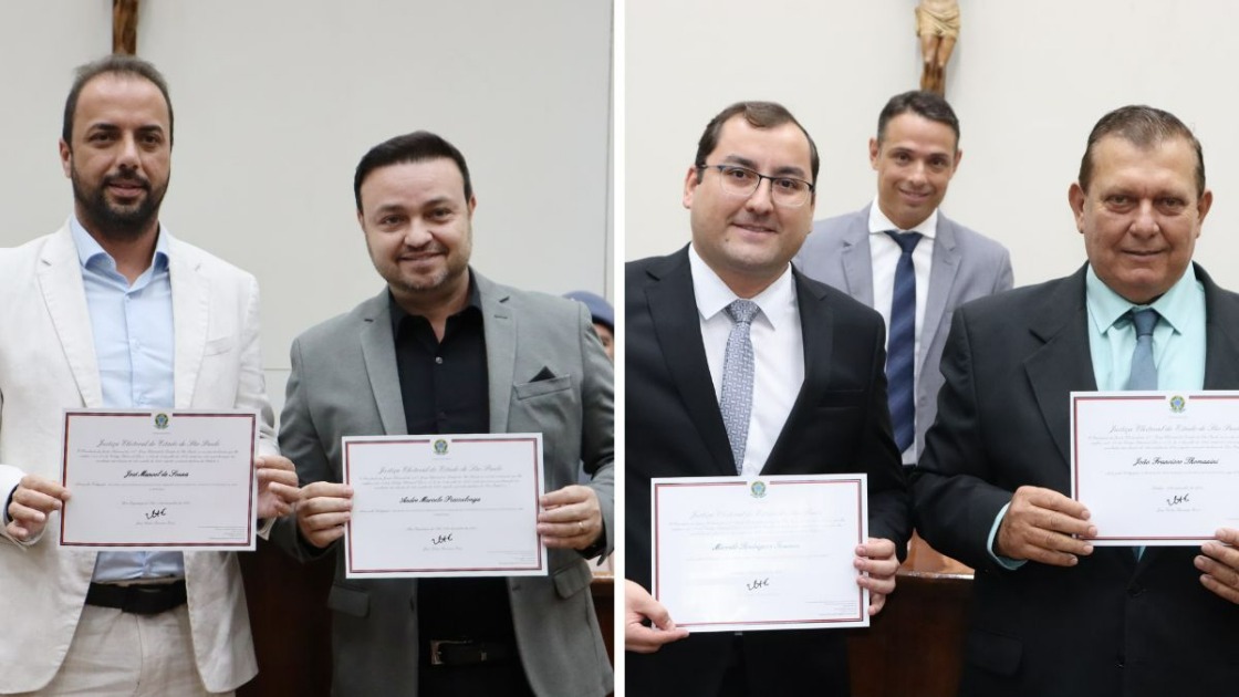 Manoel, André, Marcelo Fonseca e João Francisco são diplomados em Ribeirão Bonito