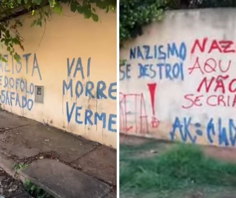 Residência de suspeito de nazismo e pedofilia amanhece pichada em Araraquara