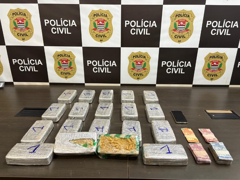 DISE apoia DEIC de Ribeirão e traficante é preso com 19 tijolos de crack na SP-255 em Araraquara