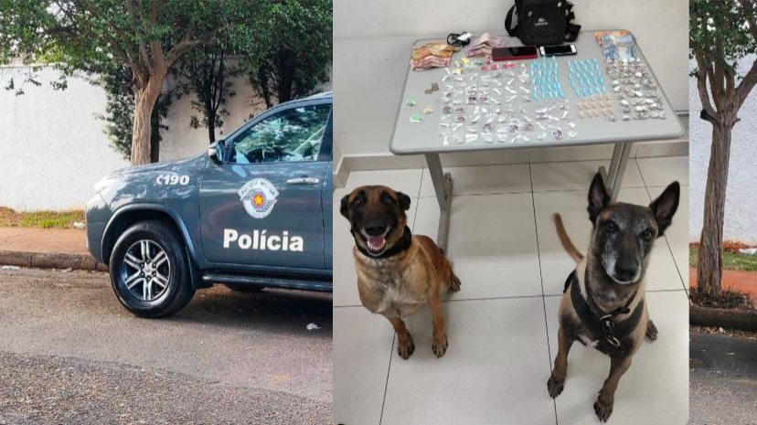 Dupla é detida pelo canil do BAEP com drogas e quase R$ 1 mil no Vale Verde