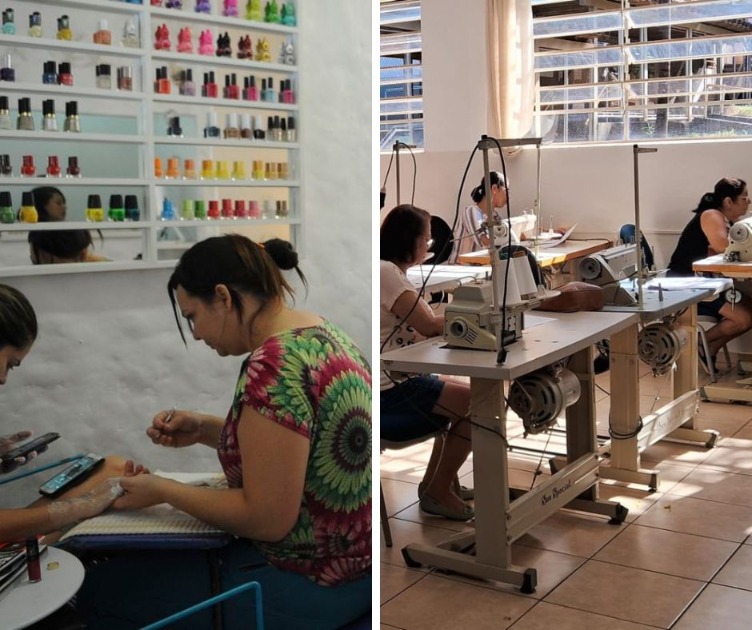 Cidades da região oferecem cursos gratuitos de costura e esmaltação em gel