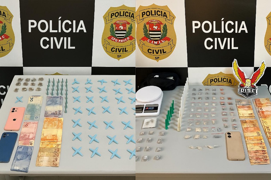 Operação conjunta da DISE, PM e BAEP Canil desarticula pontos de tráfico e prende cinco pessoas na zona norte de Araraquara