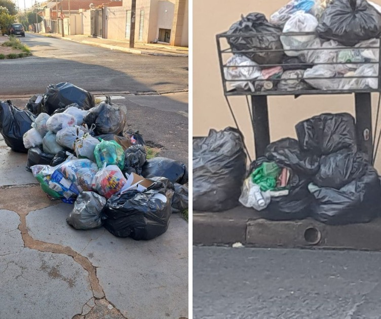Falta de coleta deixa lixo acumulado e moradores indignados em Araraquara