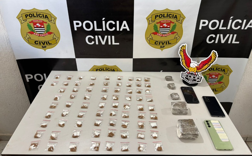 Operação da DISE contra o tráfico termina com trio preso e drogas apreendidas na zona norte de Araraquara