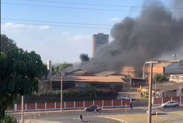 Incêndio atinge tanque industrial da Marchesan em Matão