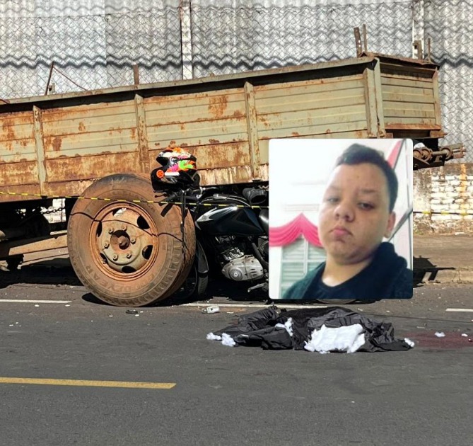 Motociclista de 19 anos perde controle, 'entra' debaixo de carretinha e morre em Matão