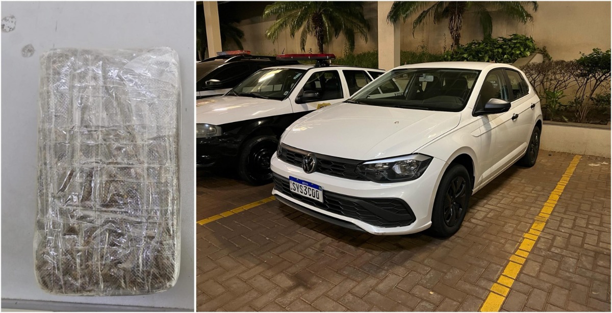 Força Tática prende motorista com tijolo de maconha e ecstasy após perseguição na Vila Sedenho
