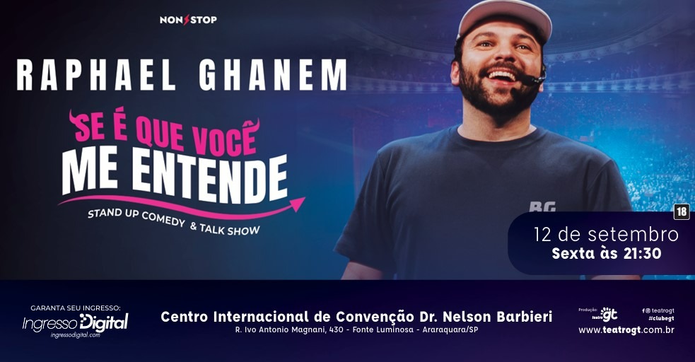 Stand-up de Raphael Ghanem chega a Araraquara em setembro