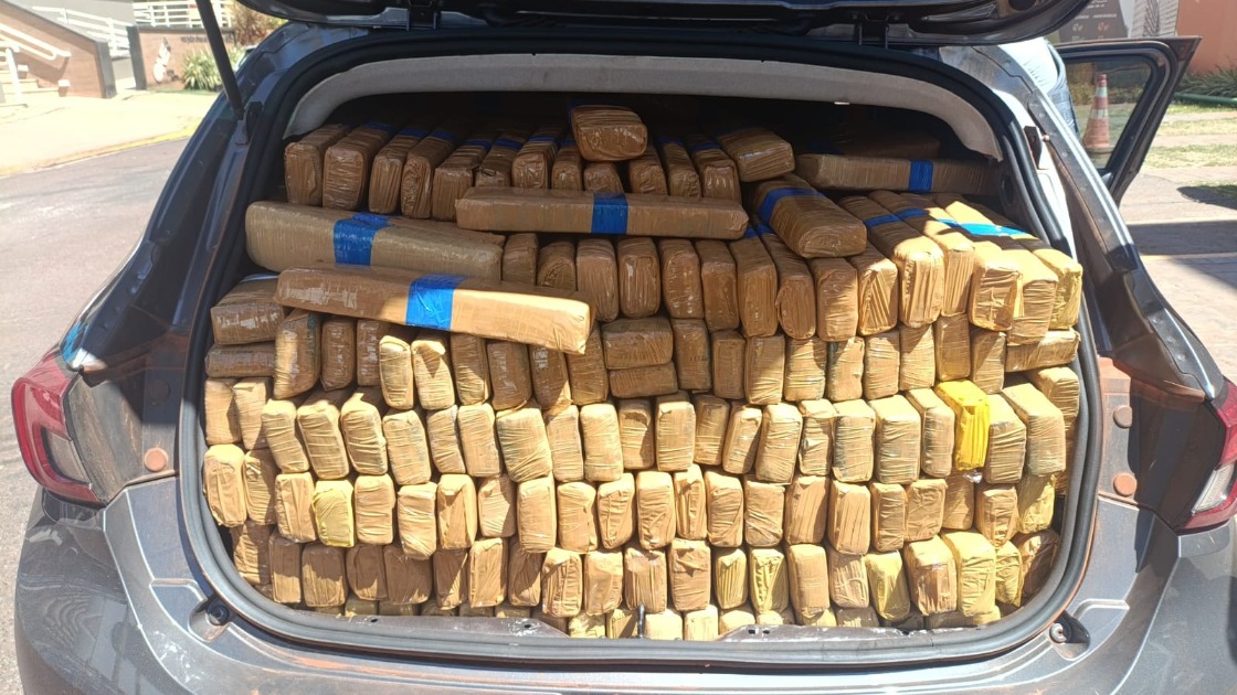 Polícia Rodoviária apreende mais de uma tonelada de maconha em rodovia da região
