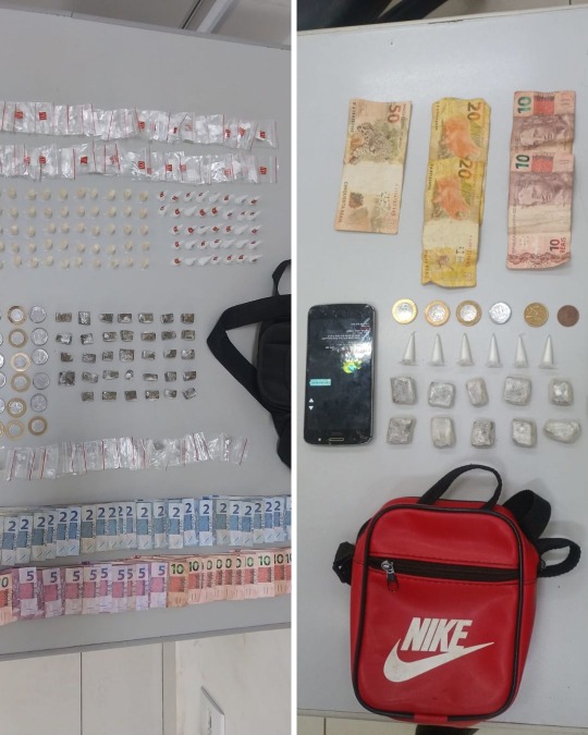 No mesmo dia, PM e GCM detém suspeitos de tráfico em Araraquara e apreendem drogas e dinheiro