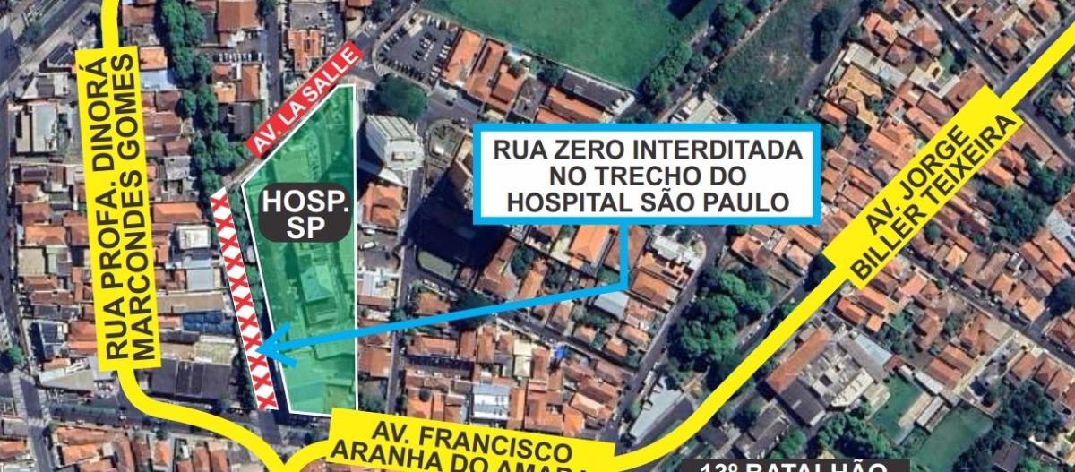 Rua Major Carvalho Filho (Rua 0) será interditada em Araraquara; veja quando e rotas alternativas