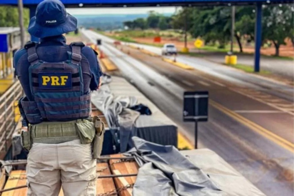PRF intercepta caminhão no Mato Grosso com 58 m³ de madeira ilegal que seria entregue em Araraquara