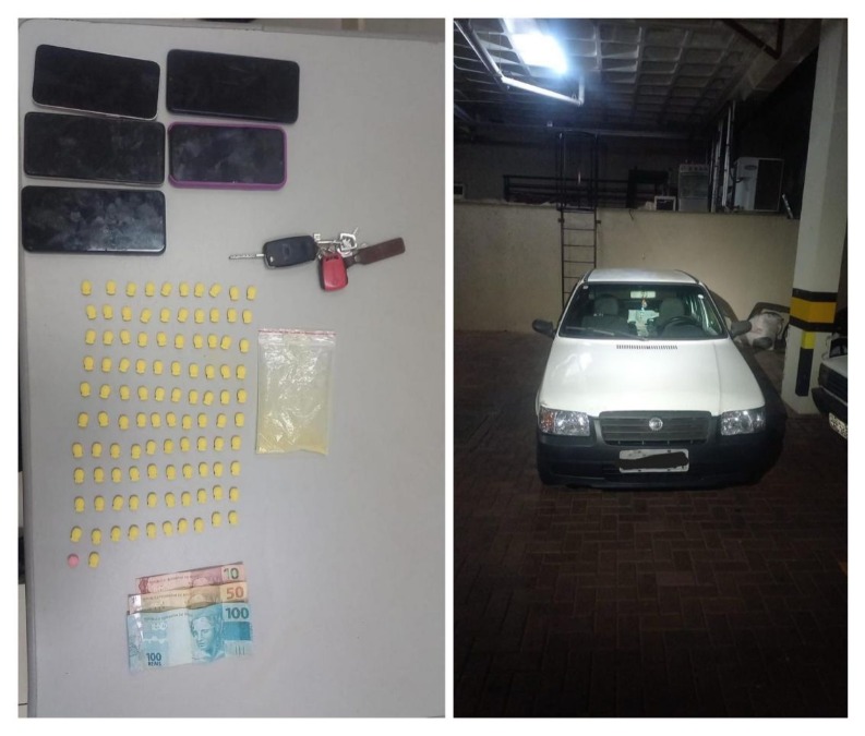 Trio é detido pela PM com mais de 100 comprimidos de ecstasy na Vaz Filho