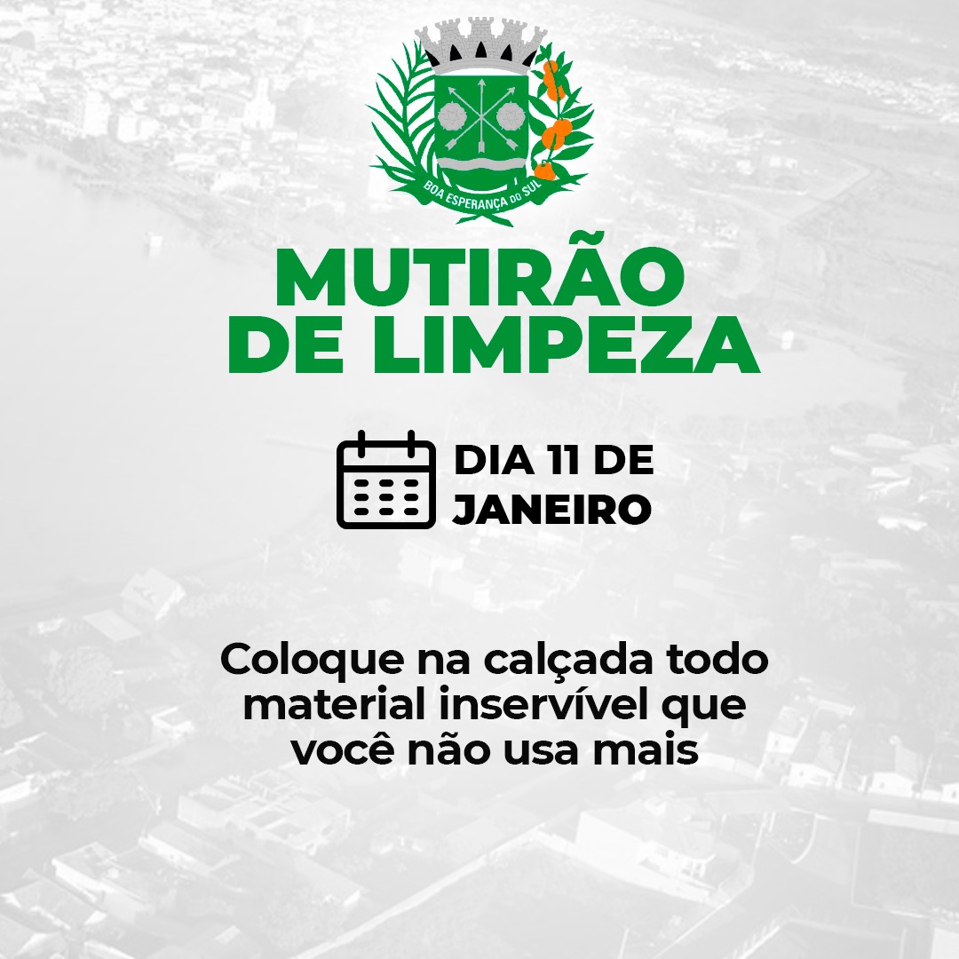 Prefeitura de Boa Esperança fará mutirão para retirada de entulho das ruas