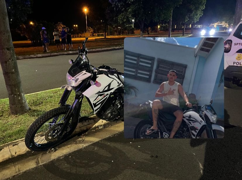 Motociclista morre após perder controle e bater em árvore no Jardim Imperador