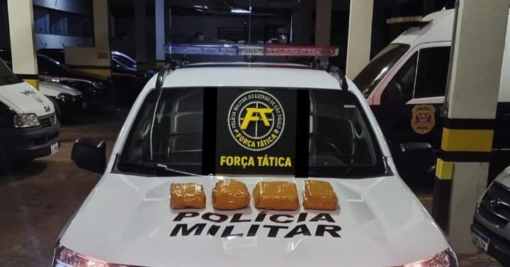Força Tática prende homem com 4 tijolos de maconha no Residencial dos Oitis