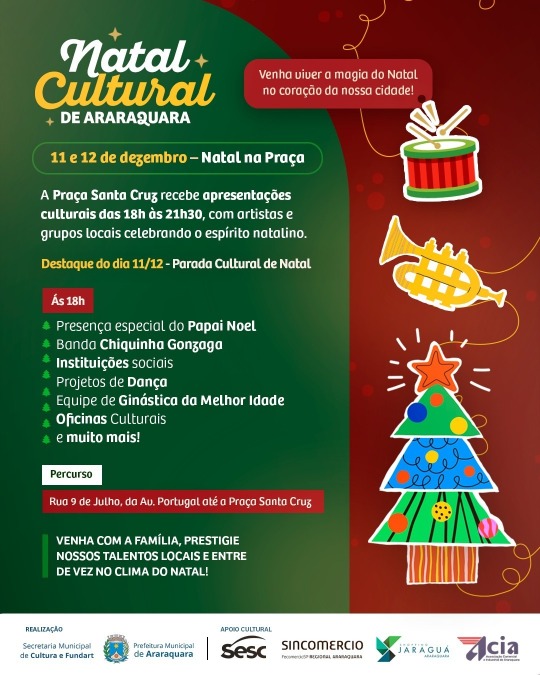 Natal Cultural transforma o Centro de Araraquara