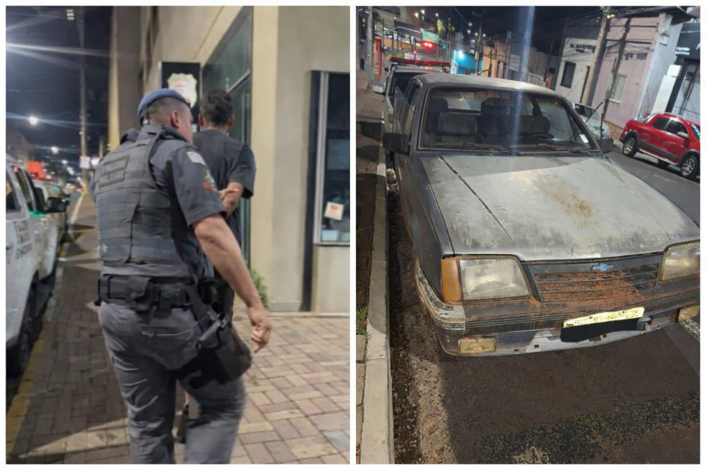 Homem é preso pela PM com carro furtado no Jardim Tamoio