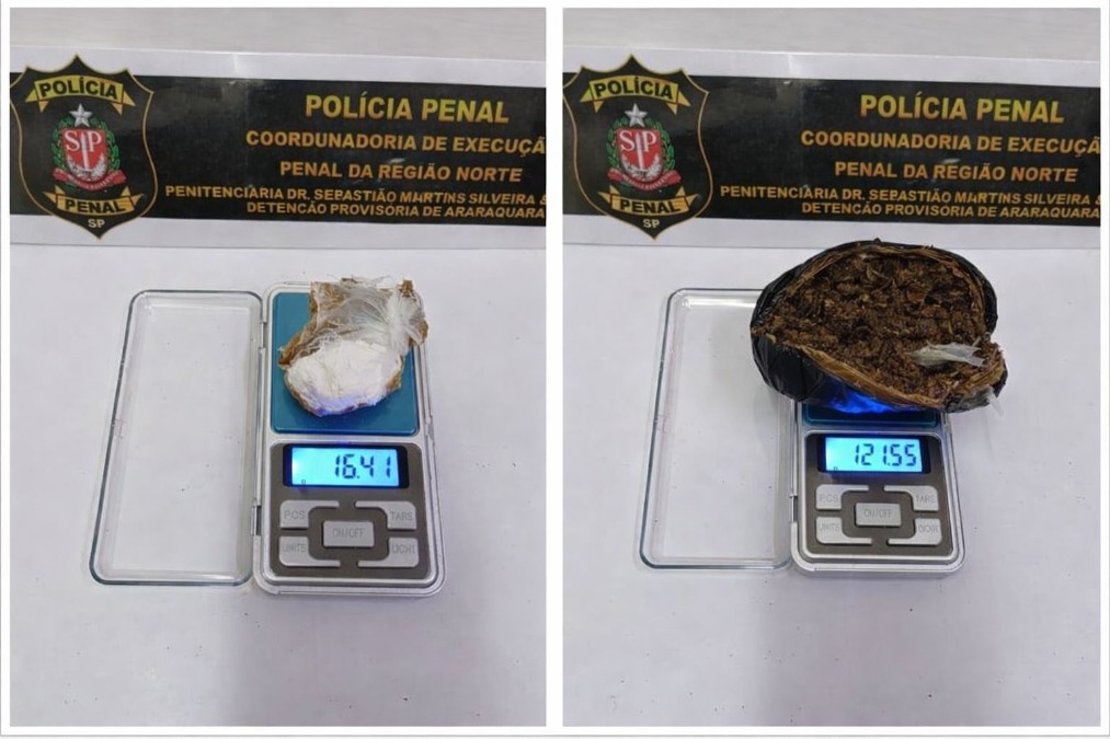 Mulher é presa após tentar entrar com cocaína e maconha na Penitenciária de Araraquara