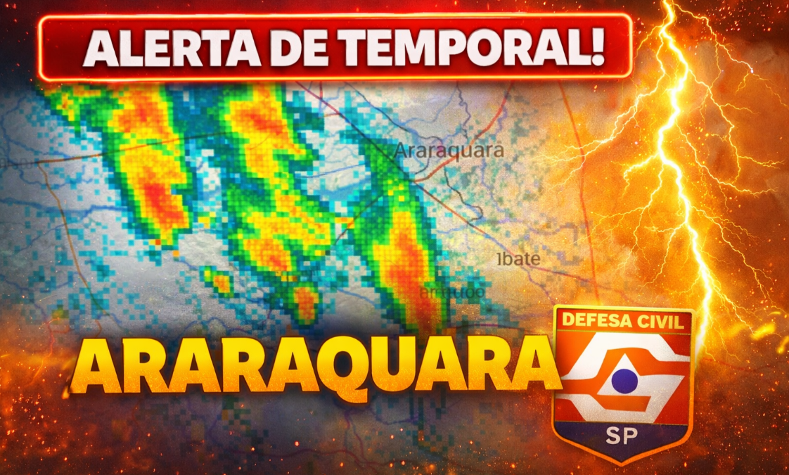 Araraquara sob alerta de chuva severa: Governo aciona Gabinete de Crise