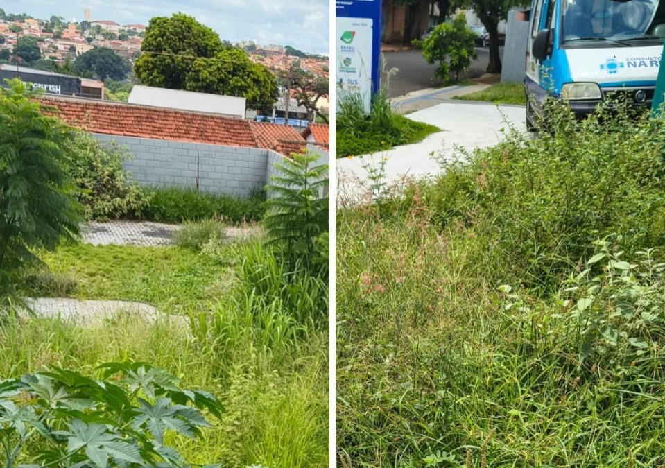 ‘Situação é de abandono’: mato alto revolta moradores de postinho de saúde em Araraquara